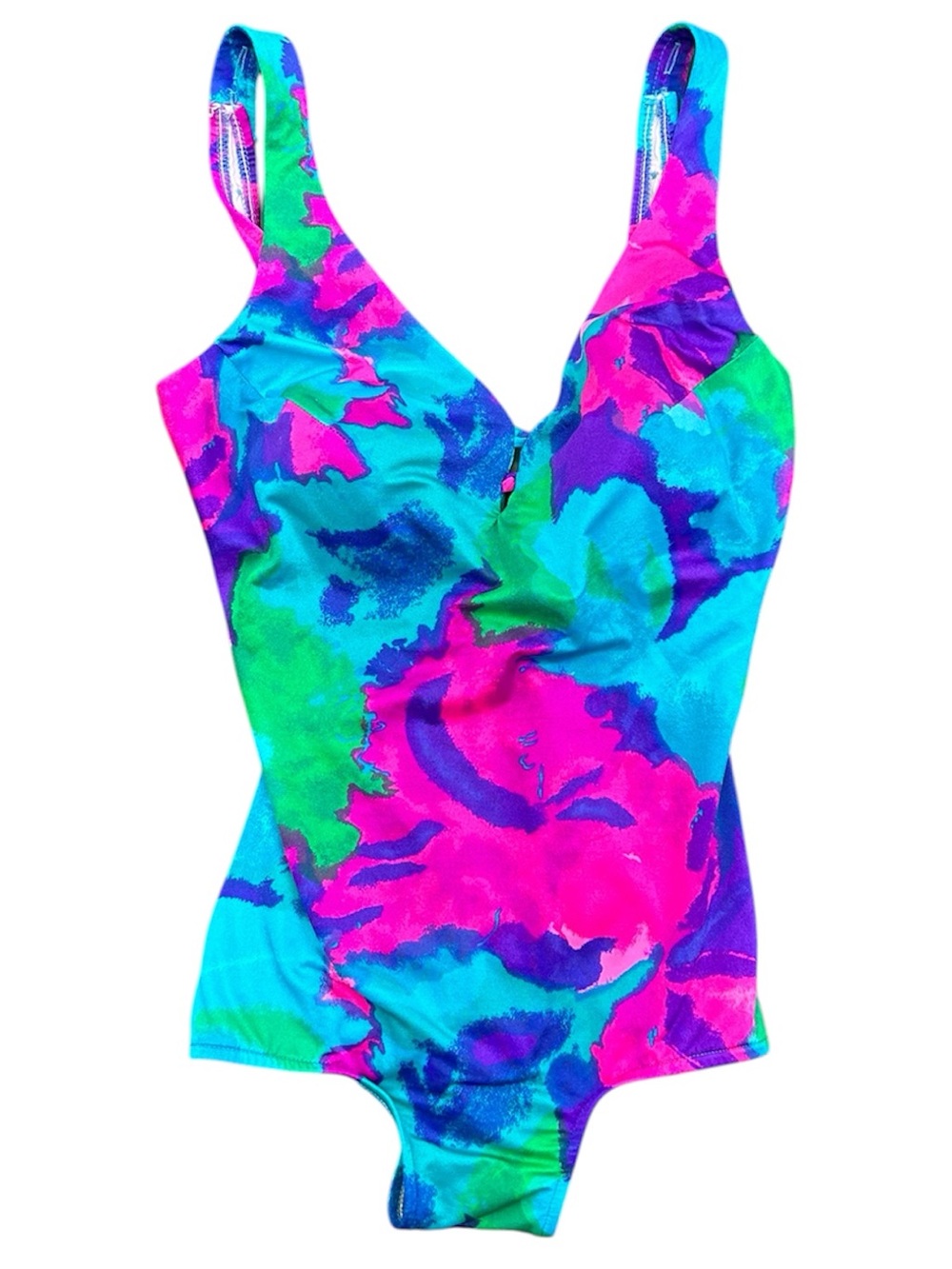 Vibrant Vintage 80s Maxine of Hollywood One-Piece Swimsuit